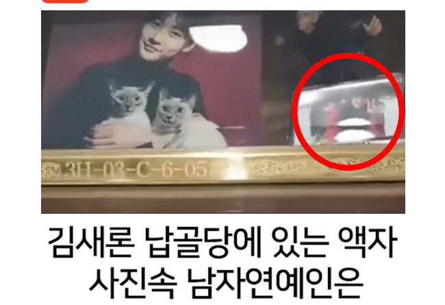김새론 납골당에 들어있는 액자 속 남자연예인